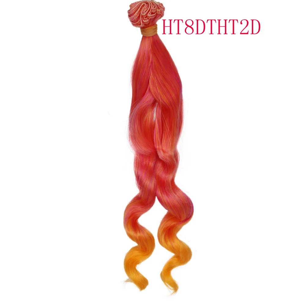 Russian DIY Doll Hair 25cm High Temperature Curly Hair for 1/3 1/4 1/6 BJD DIY Wavy Doll Hair Tree