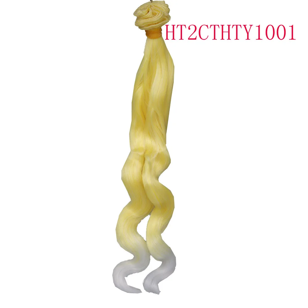 Russian DIY Doll Hair 25cm High Temperature Curly Hair for 1/3 1/4 1/6 BJD DIY Wavy Doll Hair Tree