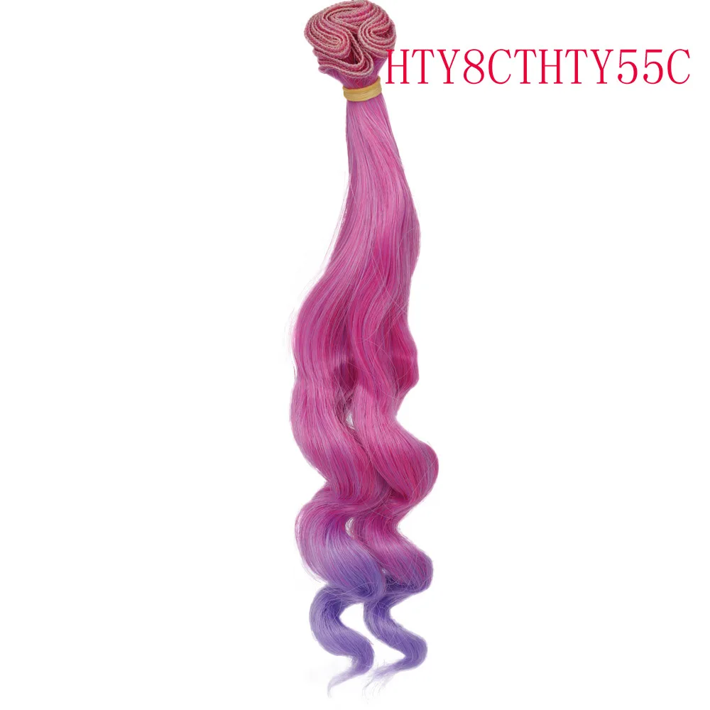 Russian DIY Doll Hair 25cm High Temperature Curly Hair for 1/3 1/4 1/6 BJD DIY Wavy Doll Hair Tree