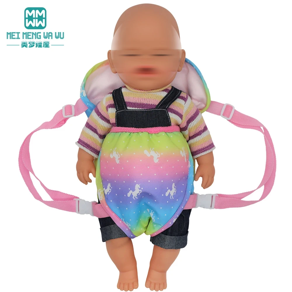 Fits15-18inch American Doll Toys New Born Doll Fashion Backpack, Quilt Cover, Blanket Gift