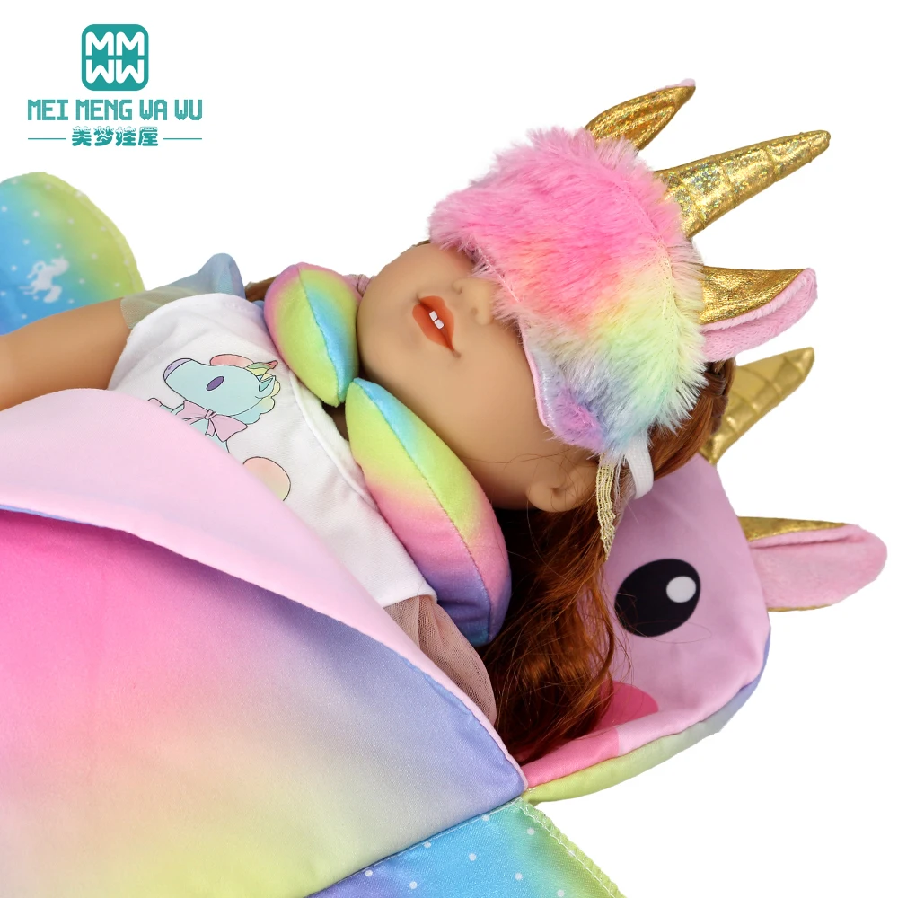 Fits15-18inch American Doll Toys New Born Doll Fashion Backpack, Quilt Cover, Blanket Gift
