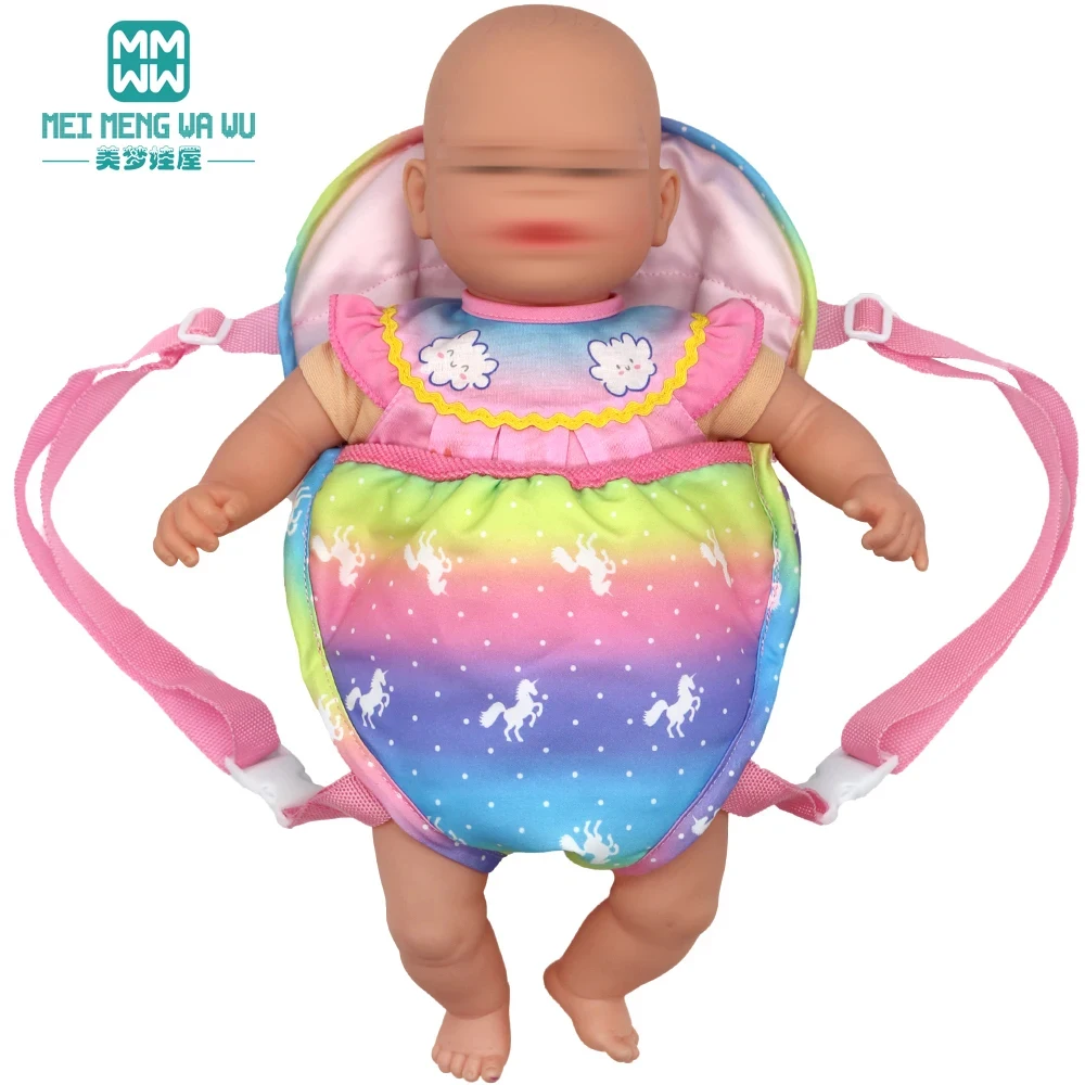 Fits15-18inch American Doll Toys New Born Doll Fashion Backpack, Quilt Cover, Blanket Gift