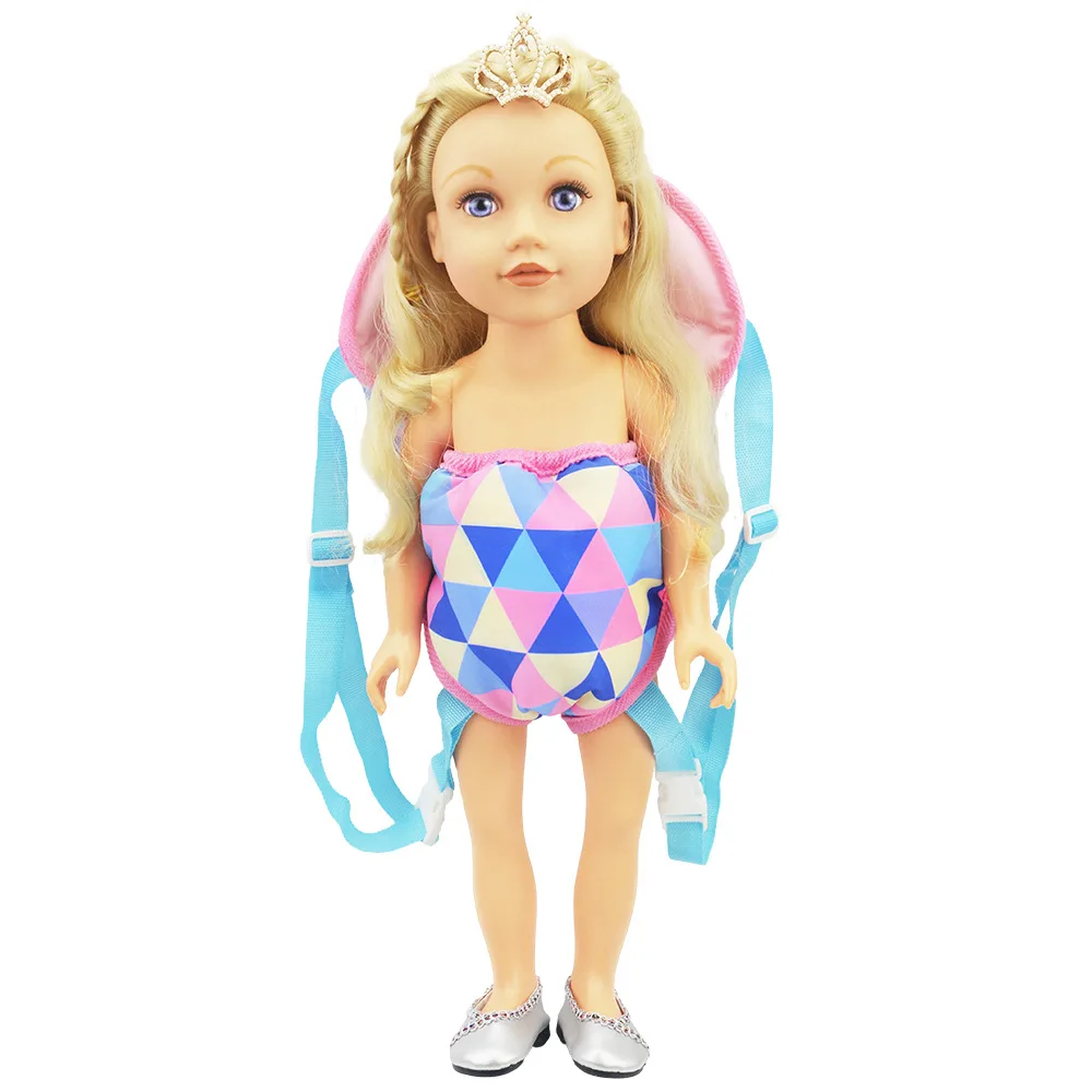 Fits15-18inch American Doll Toys New Born Doll Fashion Backpack, Quilt Cover, Blanket Gift