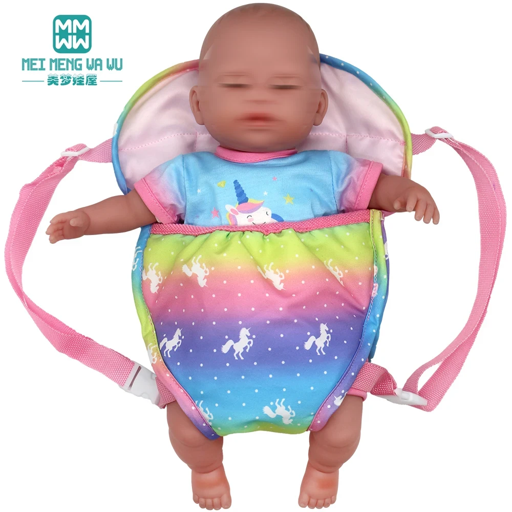 Fits15-18inch American Doll Toys New Born Doll Fashion Backpack, Quilt Cover, Blanket Gift