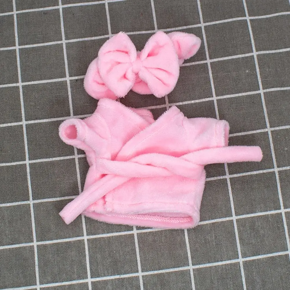 Cute Headband Pajamas For 10cm/15cm/20cm Doll Clothes Idol Doll Accessories Toys Sleep Clothes Bathrobe Bathrobe Birthday Gift