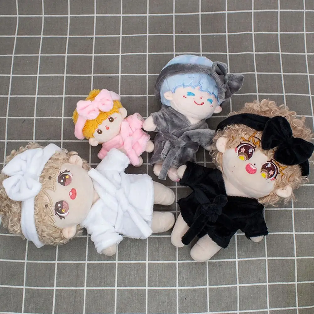 Cute Headband Pajamas For 10cm/15cm/20cm Doll Clothes Idol Doll Accessories Toys Sleep Clothes Bathrobe Bathrobe Birthday Gift
