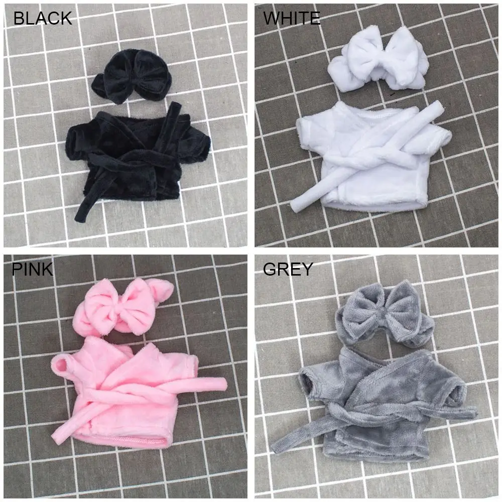 Cute Headband Pajamas For 10cm/15cm/20cm Doll Clothes Idol Doll Accessories Toys Sleep Clothes Bathrobe Bathrobe Birthday Gift