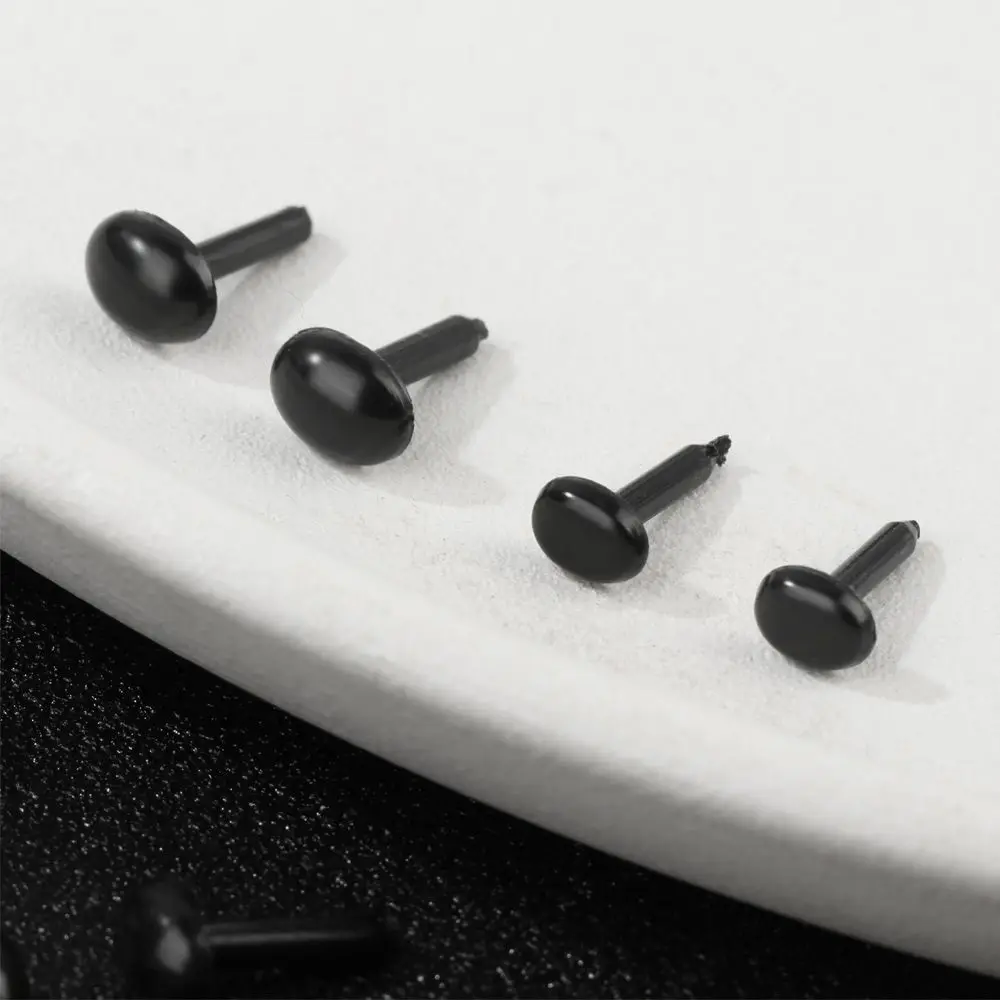 100pcs/lot Oval Round Plastic Eyes 4X5MM/5X7MM/3/5MM Needle Felting for Teddy Bears Dolls Animals Black Eyes Dolls Accessories