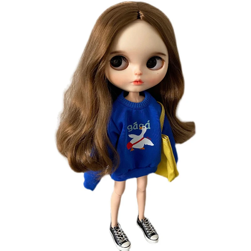 DLBell New Blyth Clothes Fashion Cute Duck Sweater for Blyth OB24 Azone ICY Licca Pullip 1/6 Doll Accessories