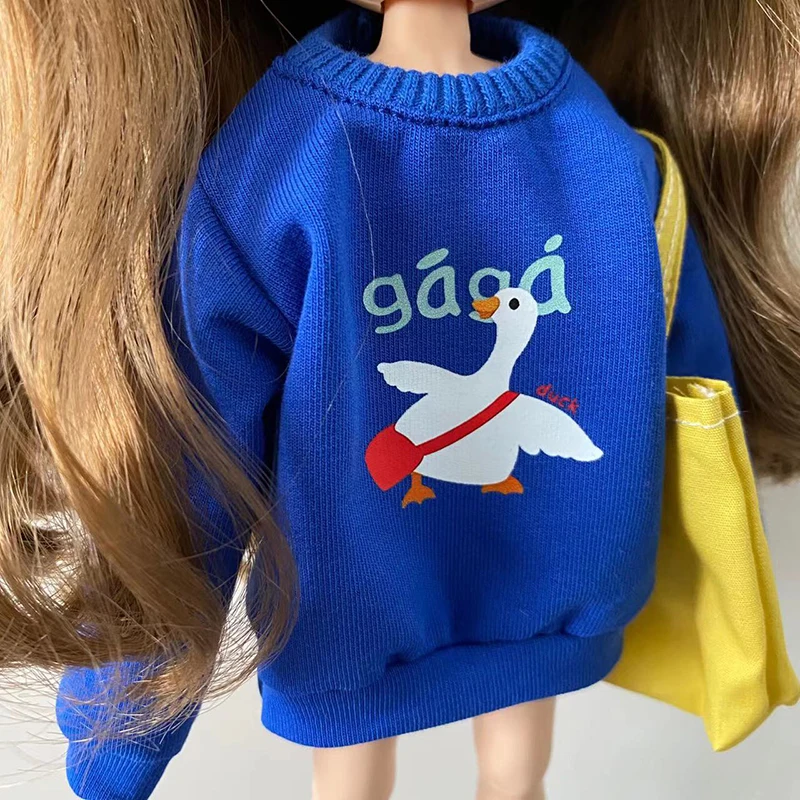 DLBell New Blyth Clothes Fashion Cute Duck Sweater for Blyth OB24 Azone ICY Licca Pullip 1/6 Doll Accessories