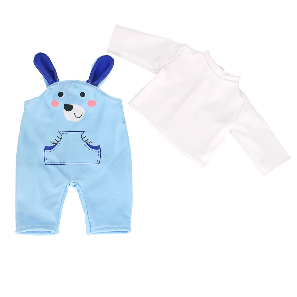 Baby New Born Clothes Fit 17 inch 43cm Dolls Accessories Doll Outfits Jumpsuits Rompers Suit For Baby Birthday Gift Clothes Suit