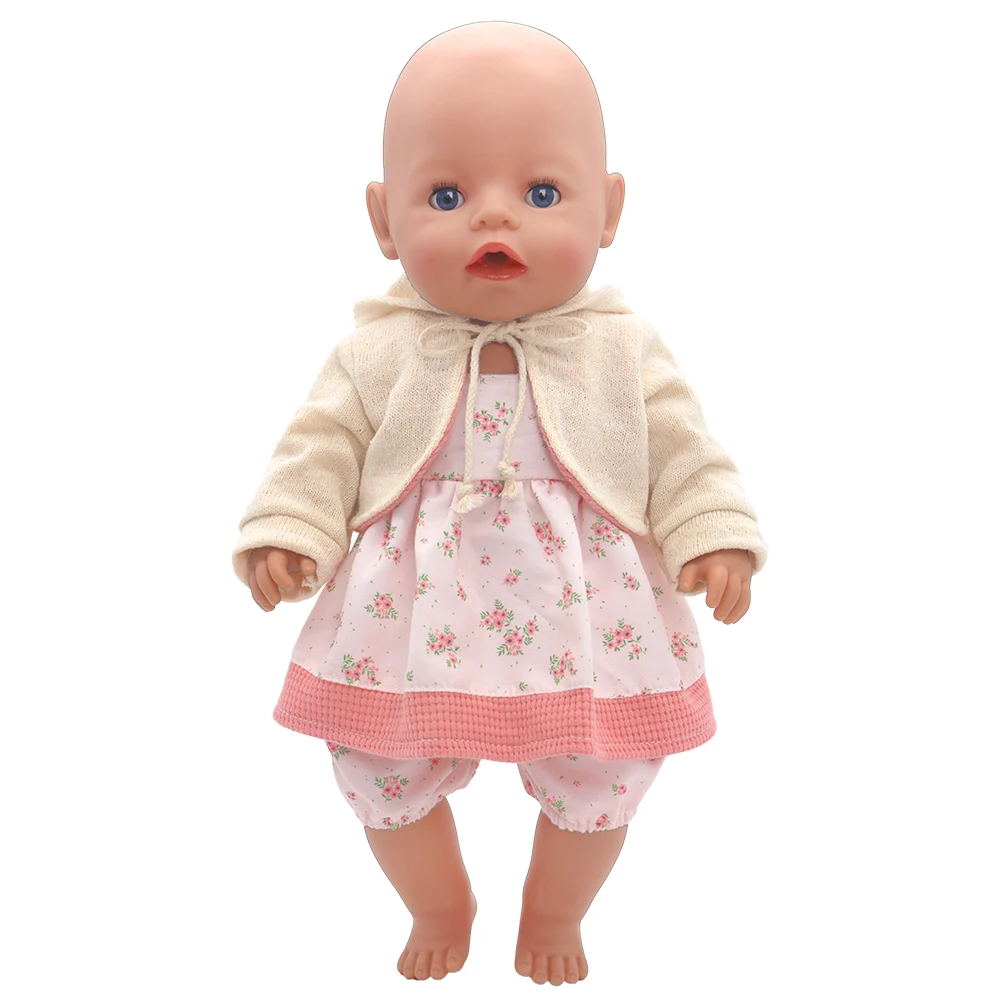 Baby New Born Clothes Fit 17 inch 43cm Dolls Accessories Doll Outfits Jumpsuits Rompers Suit For Baby Birthday Gift Clothes Suit