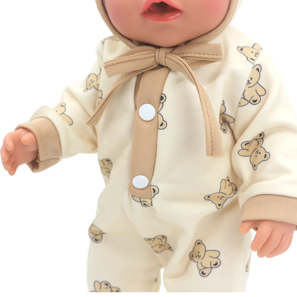 Baby New Born Clothes Fit 17 inch 43cm Dolls Accessories Doll Outfits Jumpsuits Rompers Suit For Baby Birthday Gift Clothes Suit