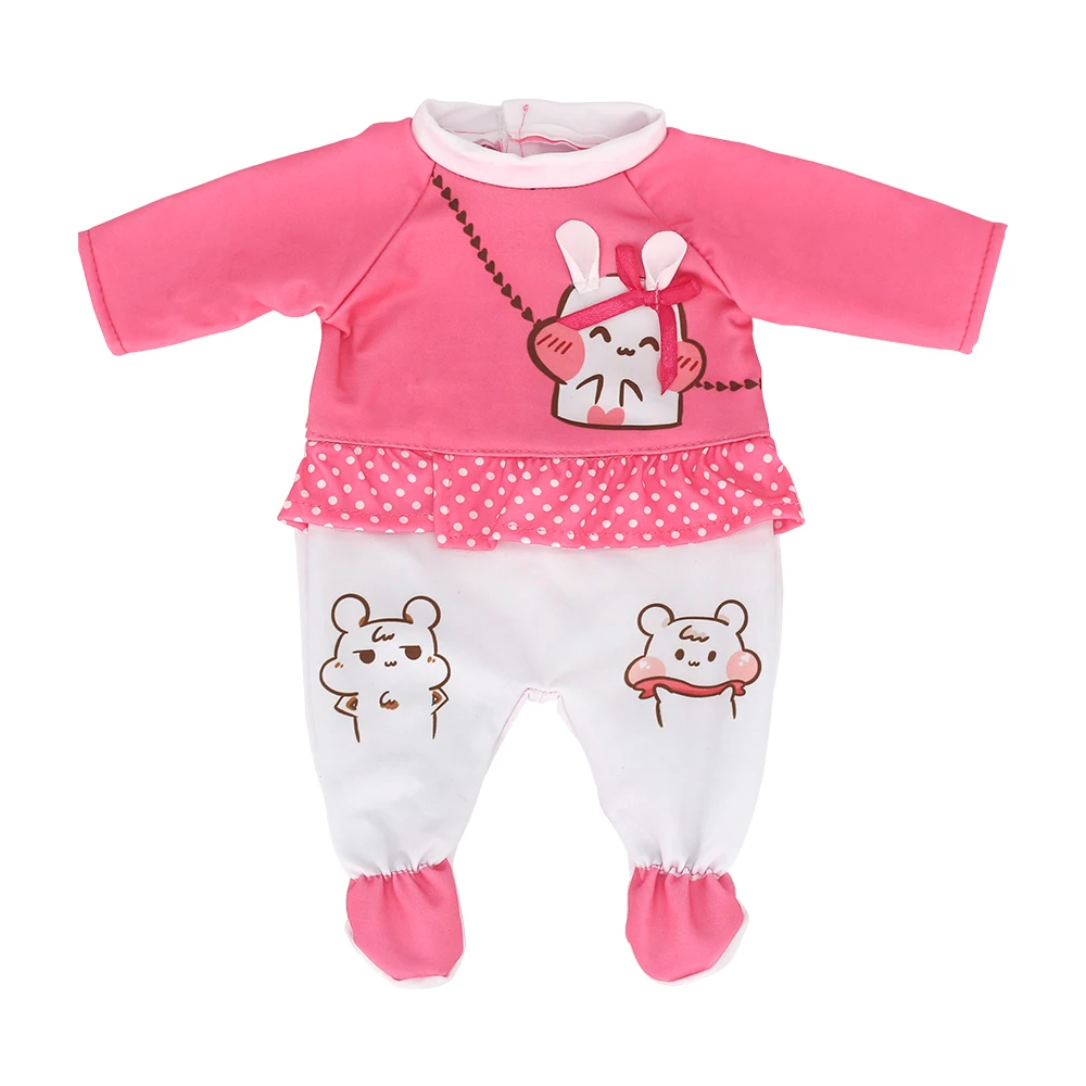 Baby New Born Clothes Fit 17 inch 43cm Dolls Accessories Doll Outfits Jumpsuits Rompers Suit For Baby Birthday Gift Clothes Suit