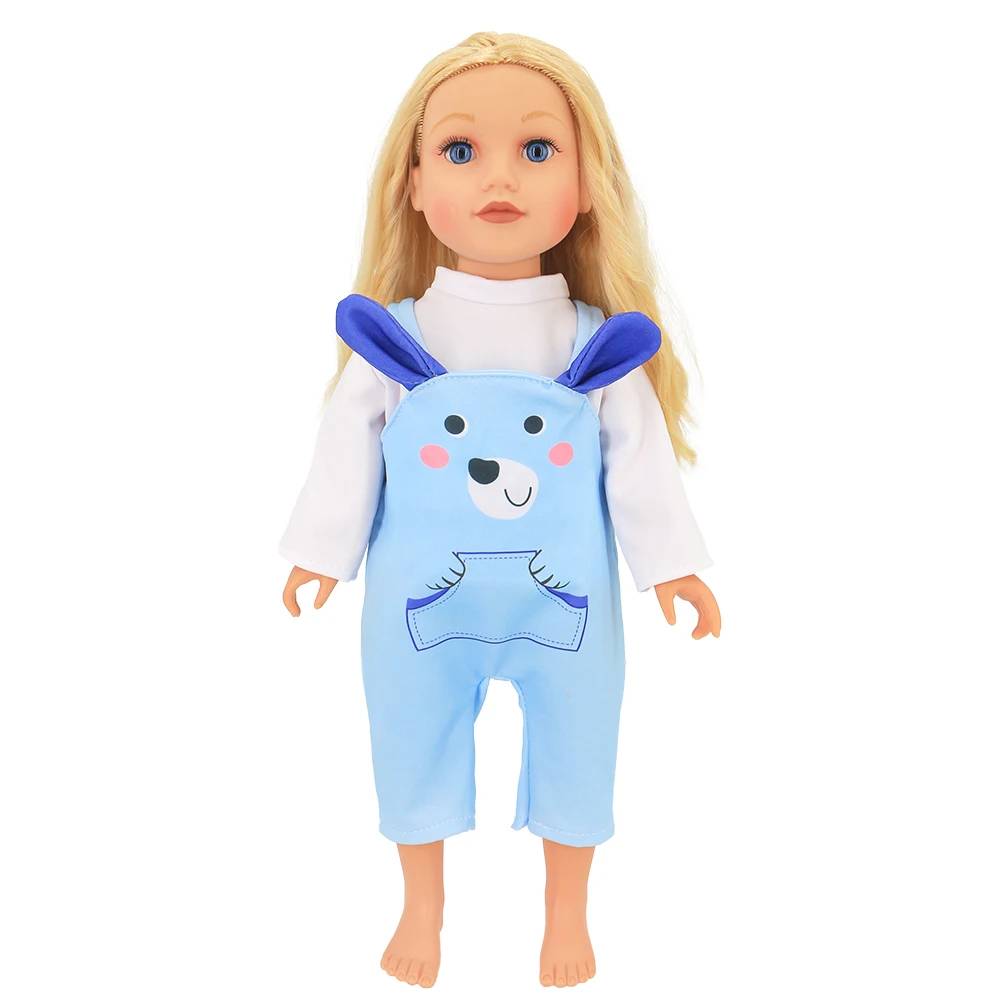 Baby New Born Clothes Fit 17 inch 43cm Dolls Accessories Doll Outfits Jumpsuits Rompers Suit For Baby Birthday Gift Clothes Suit