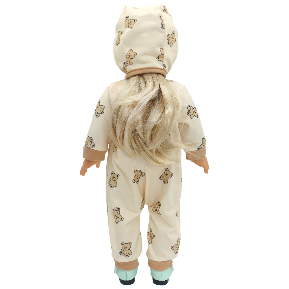 Baby New Born Clothes Fit 17 inch 43cm Dolls Accessories Doll Outfits Jumpsuits Rompers Suit For Baby Birthday Gift Clothes Suit