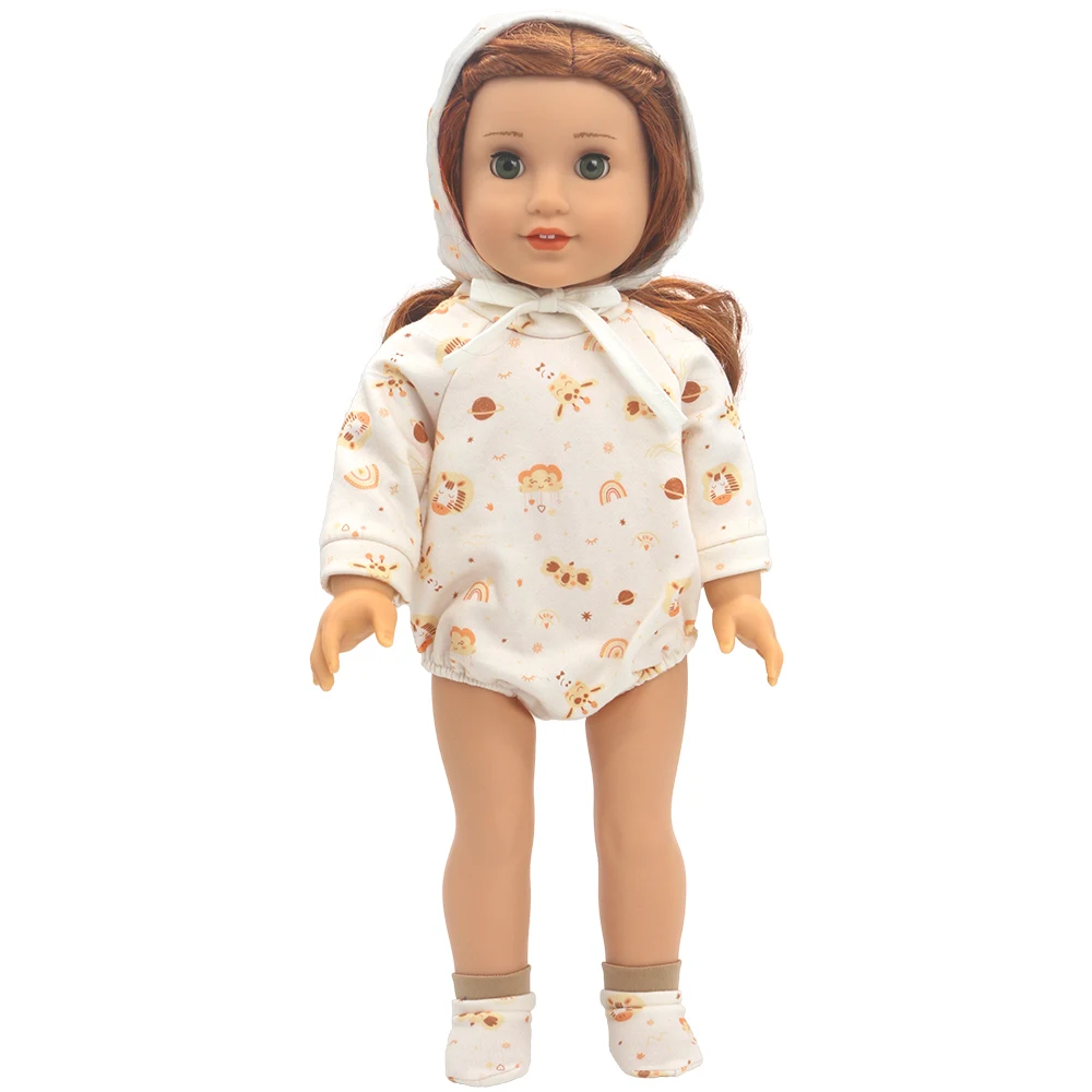 Baby New Born Clothes Fit 17 inch 43cm Dolls Accessories Doll Outfits Jumpsuits Rompers Suit For Baby Birthday Gift Clothes Suit