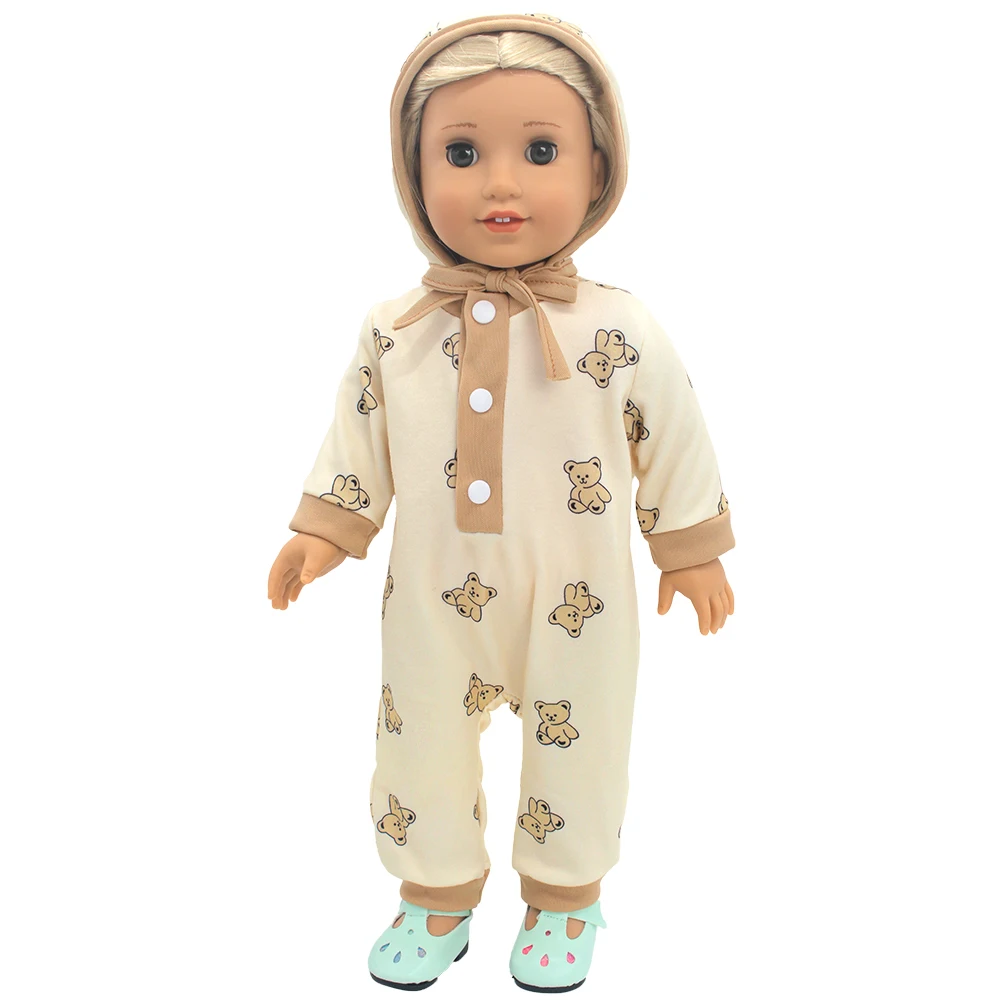 Baby New Born Clothes Fit 17 inch 43cm Dolls Accessories Doll Outfits Jumpsuits Rompers Suit For Baby Birthday Gift Clothes Suit