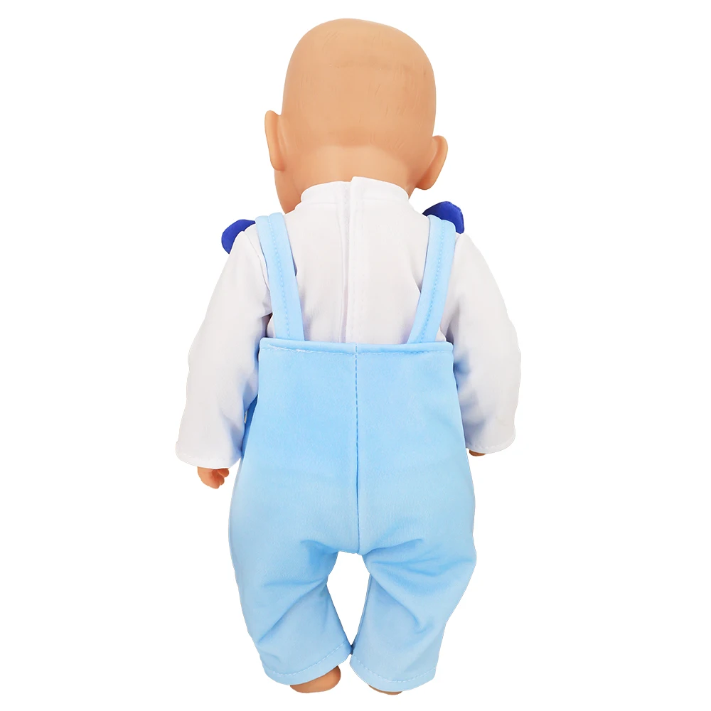 Baby New Born Clothes Fit 17 inch 43cm Dolls Accessories Doll Outfits Jumpsuits Rompers Suit For Baby Birthday Gift Clothes Suit