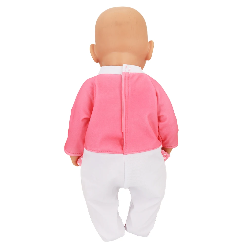 Baby New Born Clothes Fit 17 inch 43cm Dolls Accessories Doll Outfits Jumpsuits Rompers Suit For Baby Birthday Gift Clothes Suit