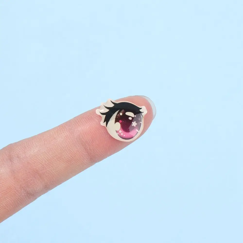 10Pairs Cartoon Eyes Stickers Long Eyelashes Cute Eyes Sticker Anime Figurine Doll Face Decals DIY Doll Accessories