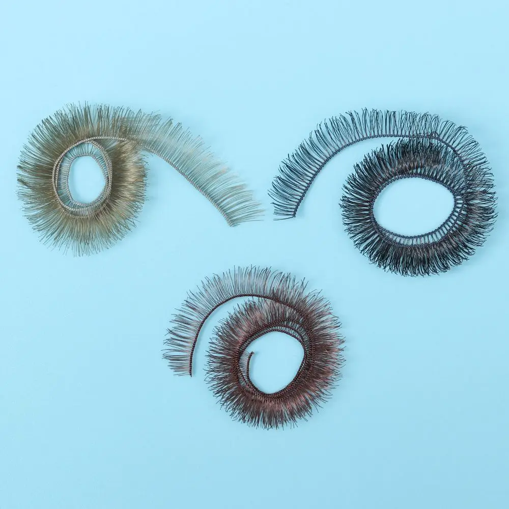 5Pcs 20cm Length Doll Eyelashes Black Brown Tawny Plush Eye Lash Doll Eyelashes Doll Parts Gifts Toy DIY Accessories