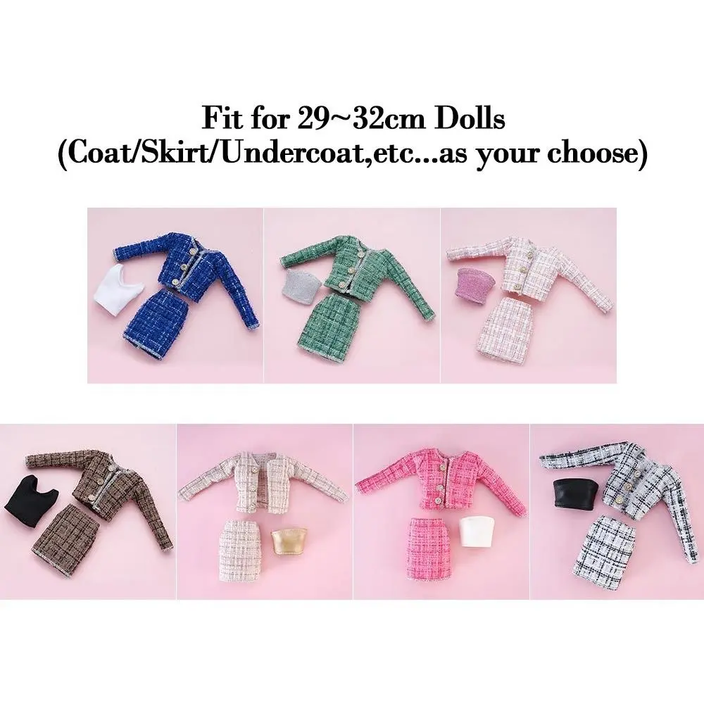 1/6 Doll Fashion Casual Clothes Winter Wear Elegant Coat Skirt Doll Wearing Set For 29~32 cm Doll Clothes Accessories DIY Gift
