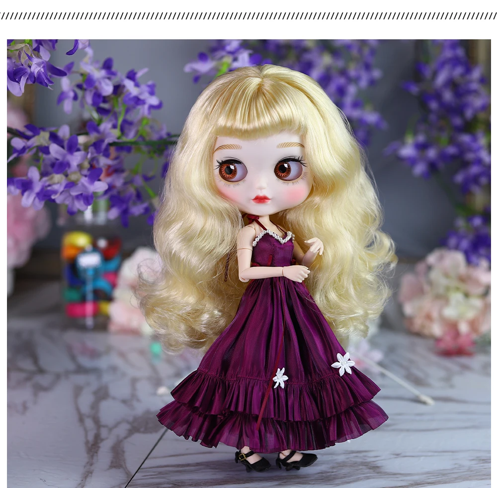 ICY DBS Blyth Doll Dress 1/6 bjd Premium Evening Dress Minimalist Clothing Anime Girl Toy Gift SD