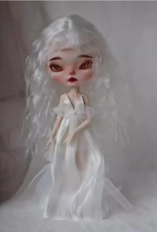1PCS Pure Style Clothes blythe doll Outfit Camisole Skirt/Dress White/Champagne 1/6 30cm (Fit for Pullip, Ob22/24/26, Licca)