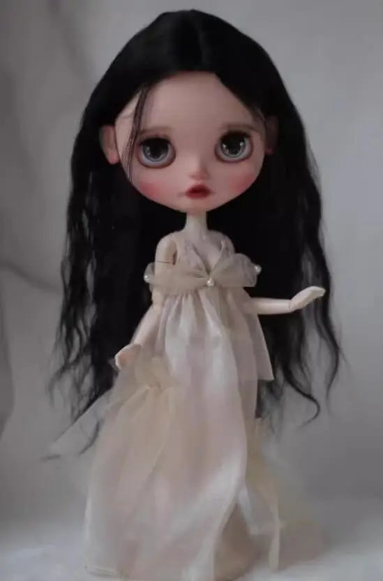 1PCS Pure Style Clothes blythe doll Outfit Camisole Skirt/Dress White/Champagne 1/6 30cm (Fit for Pullip, Ob22/24/26, Licca)