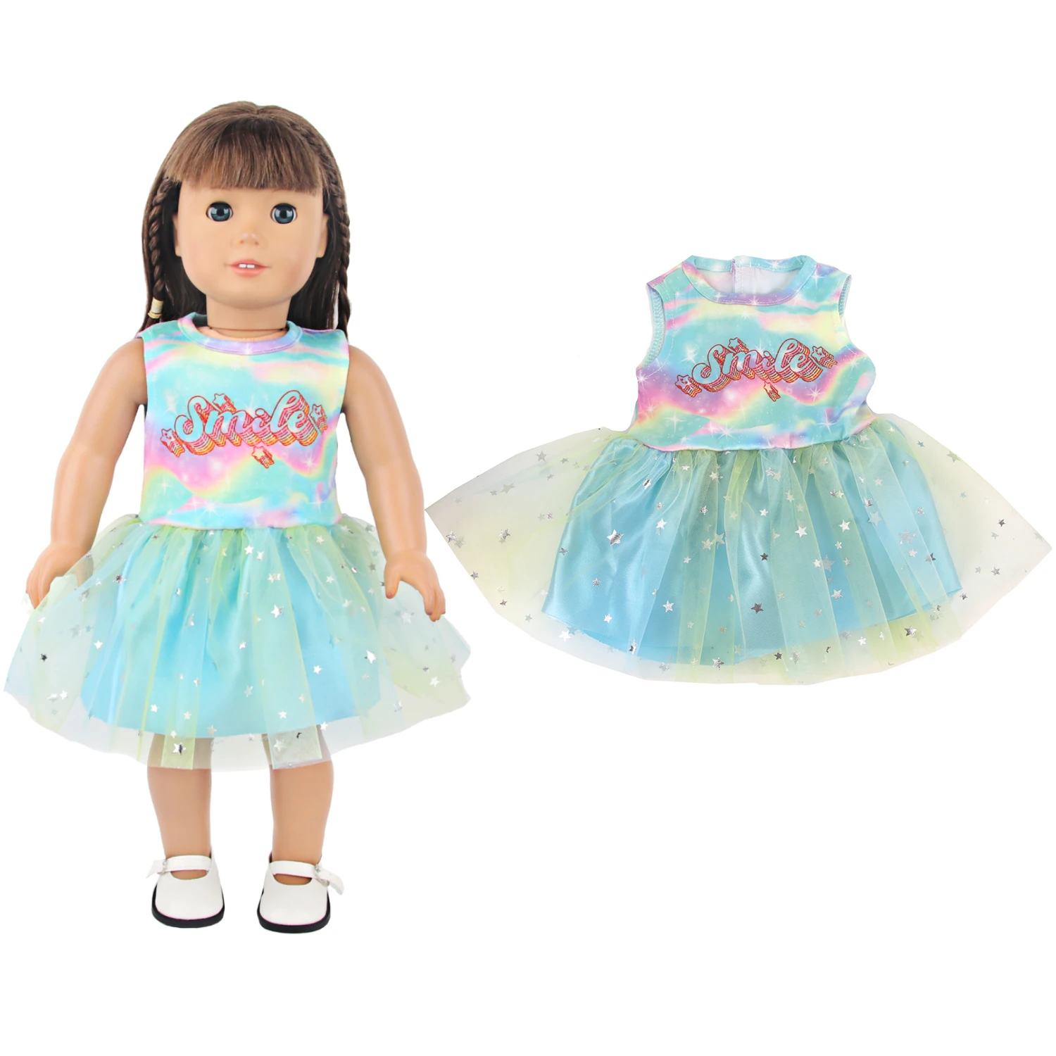 Lovely Cartoon Doll Accessories Dress Outfit Unicorn Clothing Skirt For 43Cm Rebirth Doll 18Inch Baby Girl Doll DIY Toy Gifts