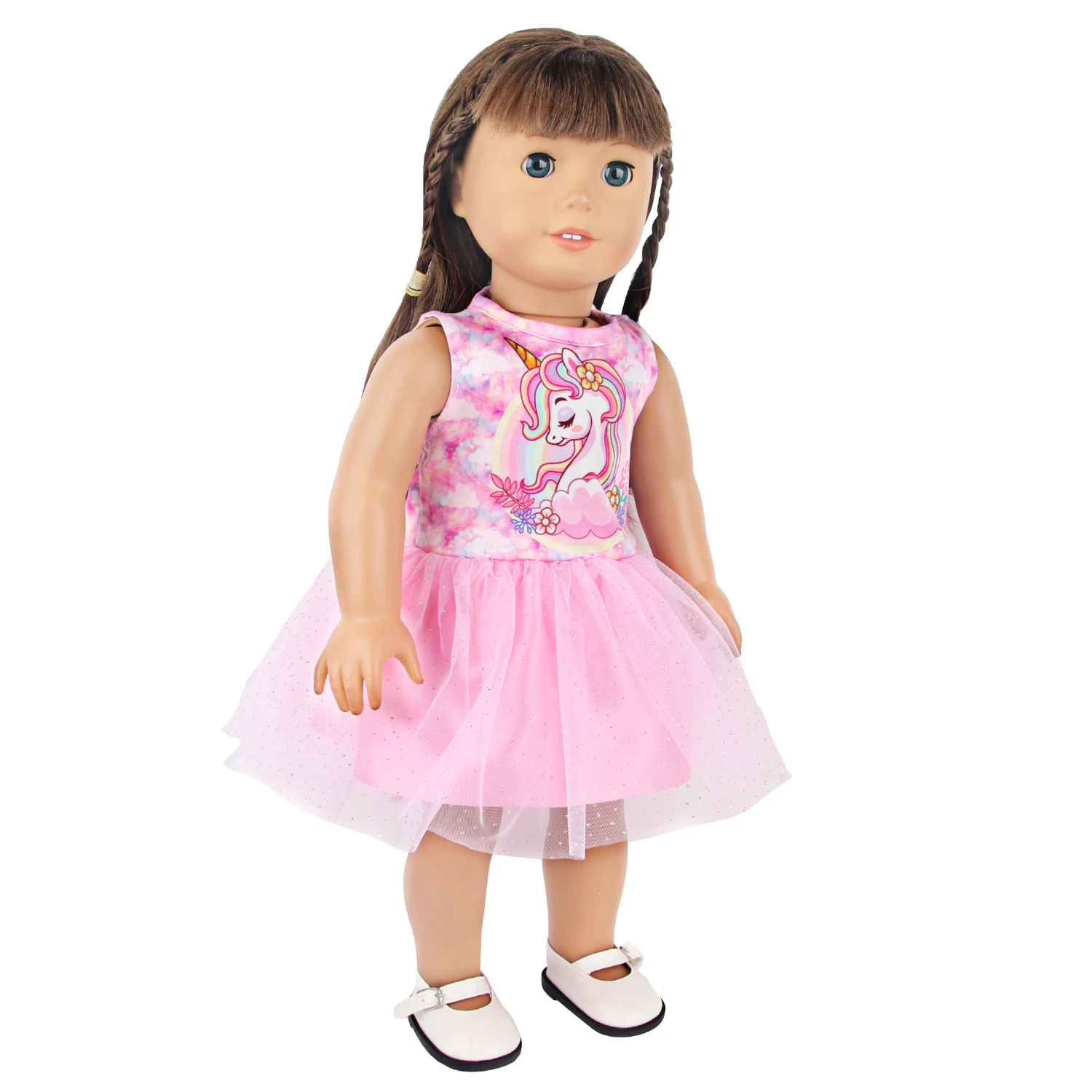 Lovely Cartoon Doll Accessories Dress Outfit Unicorn Clothing Skirt For 43Cm Rebirth Doll 18Inch Baby Girl Doll DIY Toy Gifts