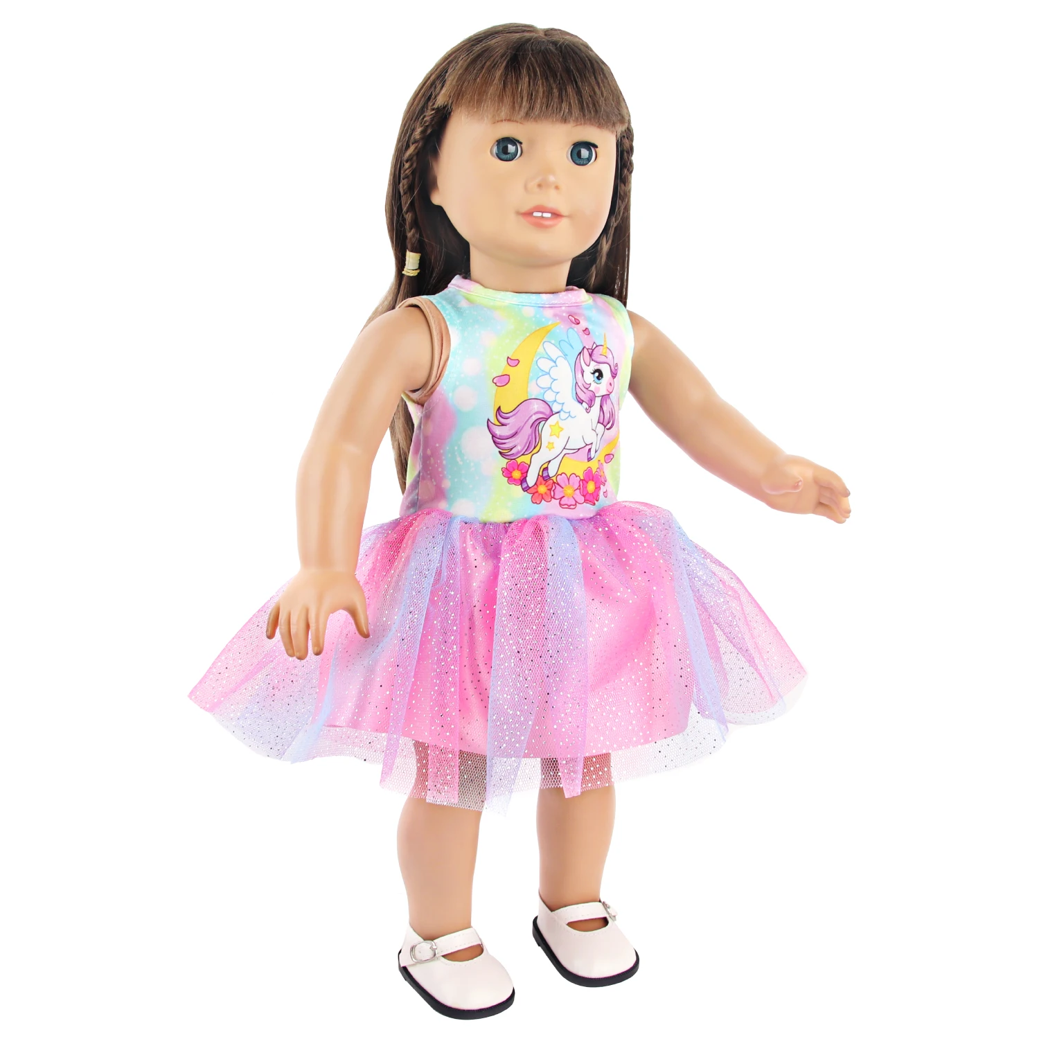 Lovely Cartoon Doll Accessories Dress Outfit Unicorn Clothing Skirt For 43Cm Rebirth Doll 18Inch Baby Girl Doll DIY Toy Gifts
