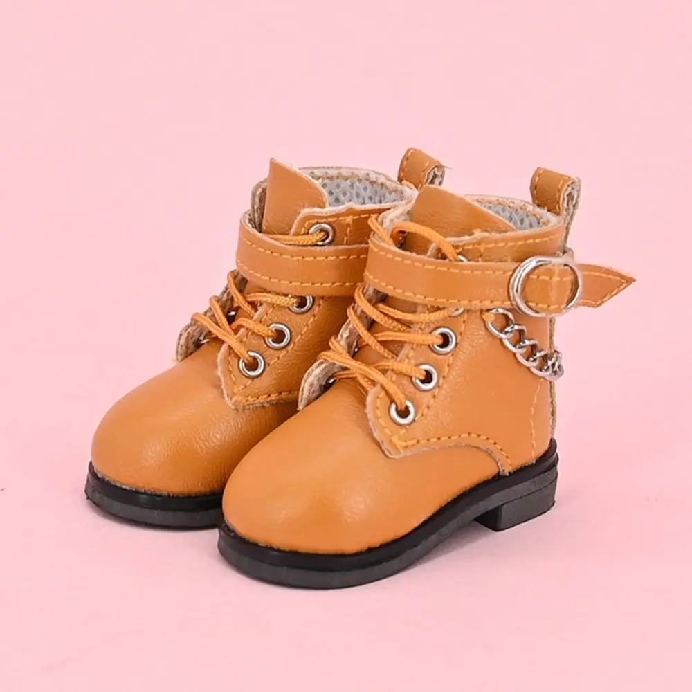 30CM Doll Shoes Fashion PU Leather Chain Boots For 1/6 bjd Doll Clothes Accessories Play House Kids Toys