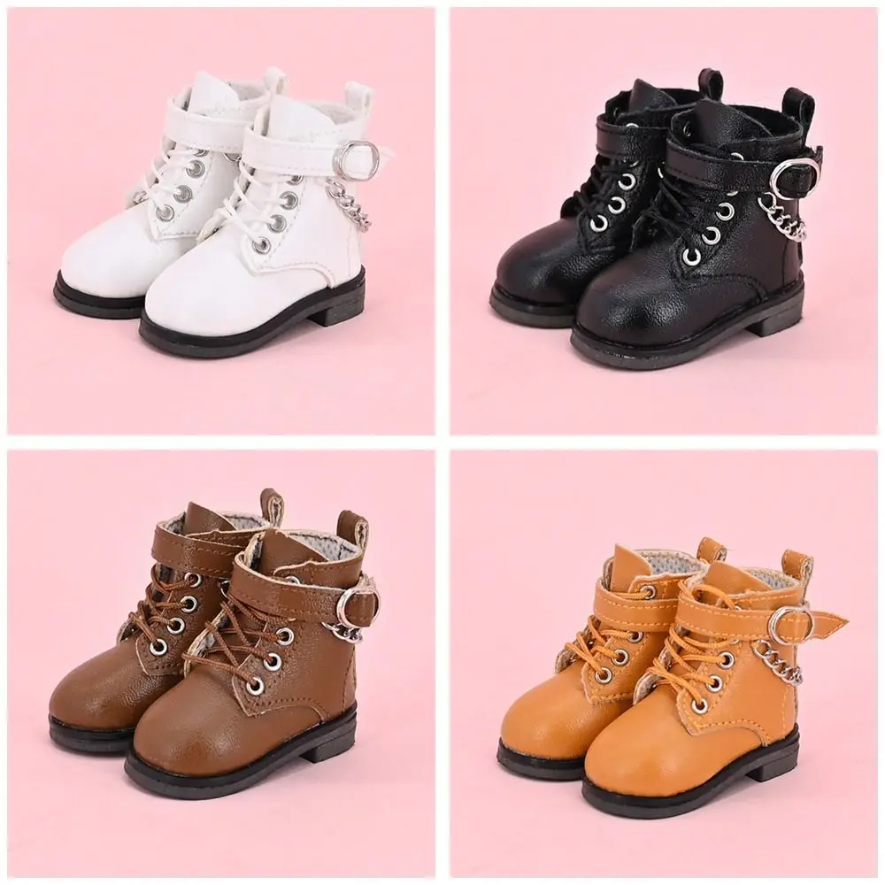 30CM Doll Shoes Fashion PU Leather Chain Boots For 1/6 bjd Doll Clothes Accessories Play House Kids Toys
