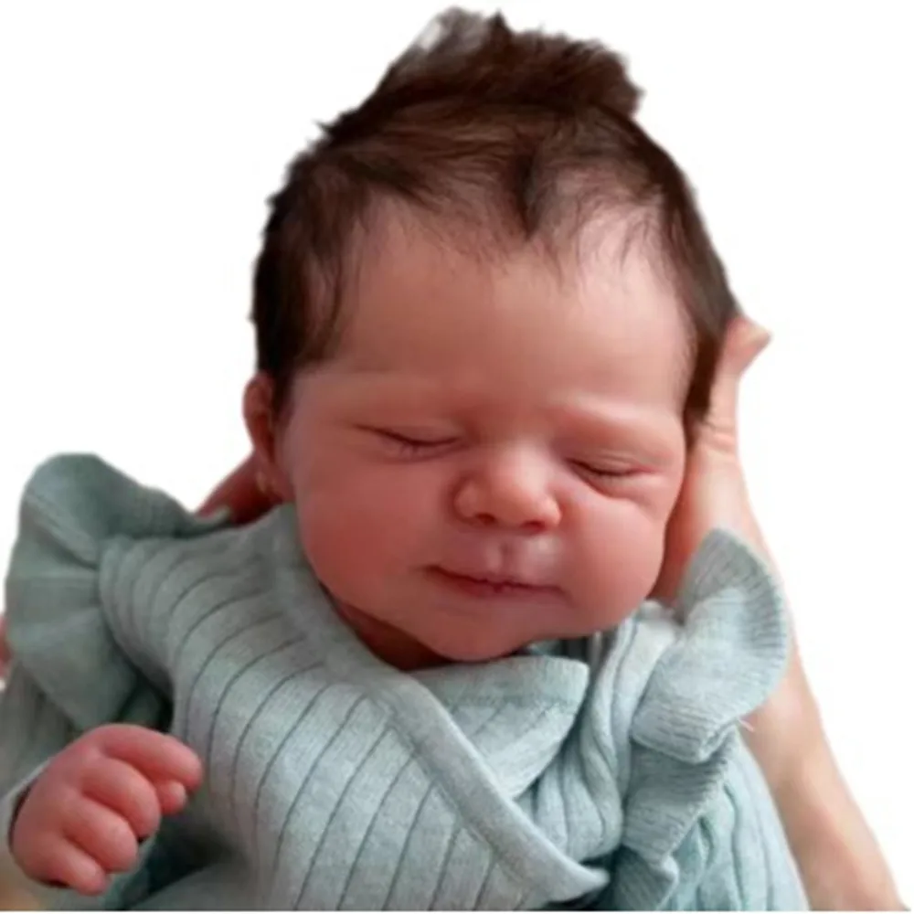 Reborn Painted Baby Dolls Newborn Baby Size Real Picture Handmade 3D Skin Rooted Hair Visible Veins Muñecas Reborn Kid's Gift