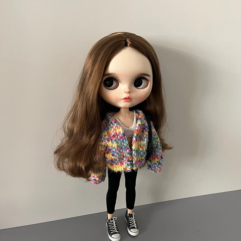 Handmade Ob22 24 Doll Knitted Sweater Doll Colorful Sweater Jacket For Blythes Ymy Licca Azones Ob24 Ob27 Fr Doll