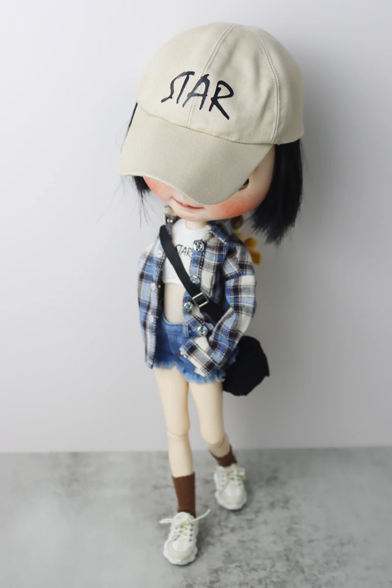 For Blythe Doll Clothes Sport T-Shirt Tops Baseball Cap for Ob24 Ob22 Azone Doll Casual Pants
