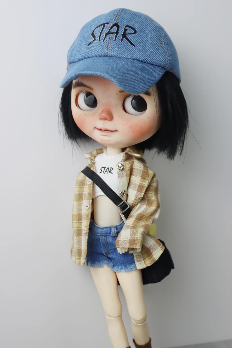 For Blythe Doll Clothes Sport T-Shirt Tops Baseball Cap for Ob24 Ob22 Azone Doll Casual Pants