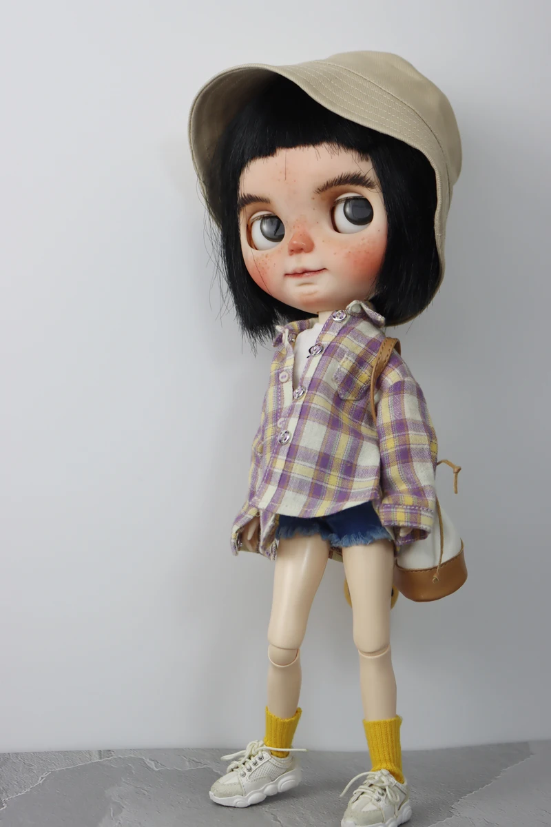 For Blythe Doll Clothes Sport T-Shirt Tops Baseball Cap for Ob24 Ob22 Azone Doll Casual Pants