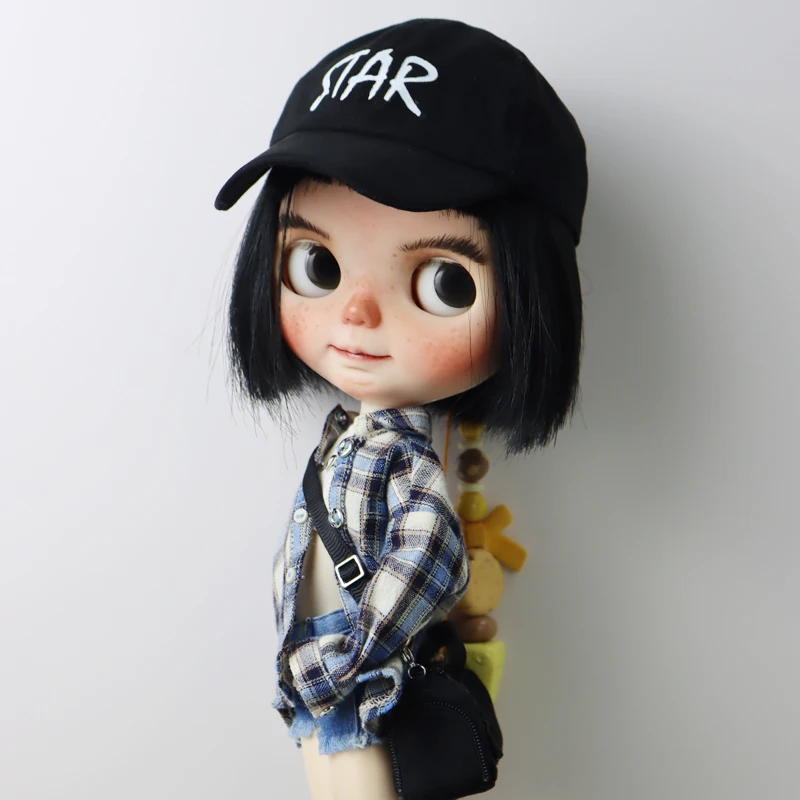 For Blythe Doll Clothes Sport T-Shirt Tops Baseball Cap for Ob24 Ob22 Azone Doll Casual Pants