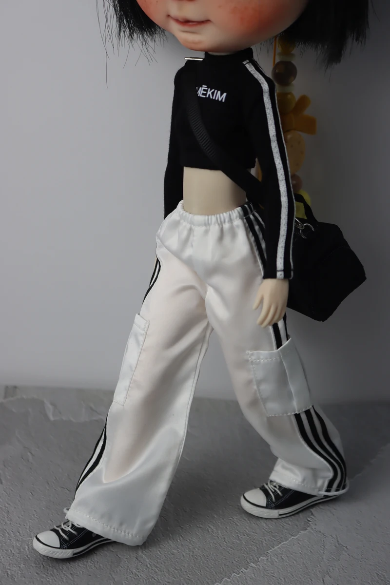 For Blythe Doll Clothes Sport T-Shirt Tops Baseball Cap for Ob24 Ob22 Azone Doll Casual Pants