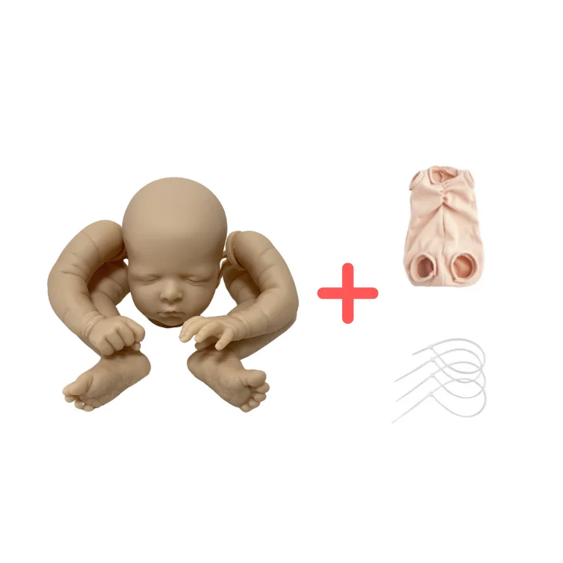 20inch Unpainted Reborn Doll Kit Luisa Unfinished Newborn Doll Mold DIY Doll Parts with Cloth Body