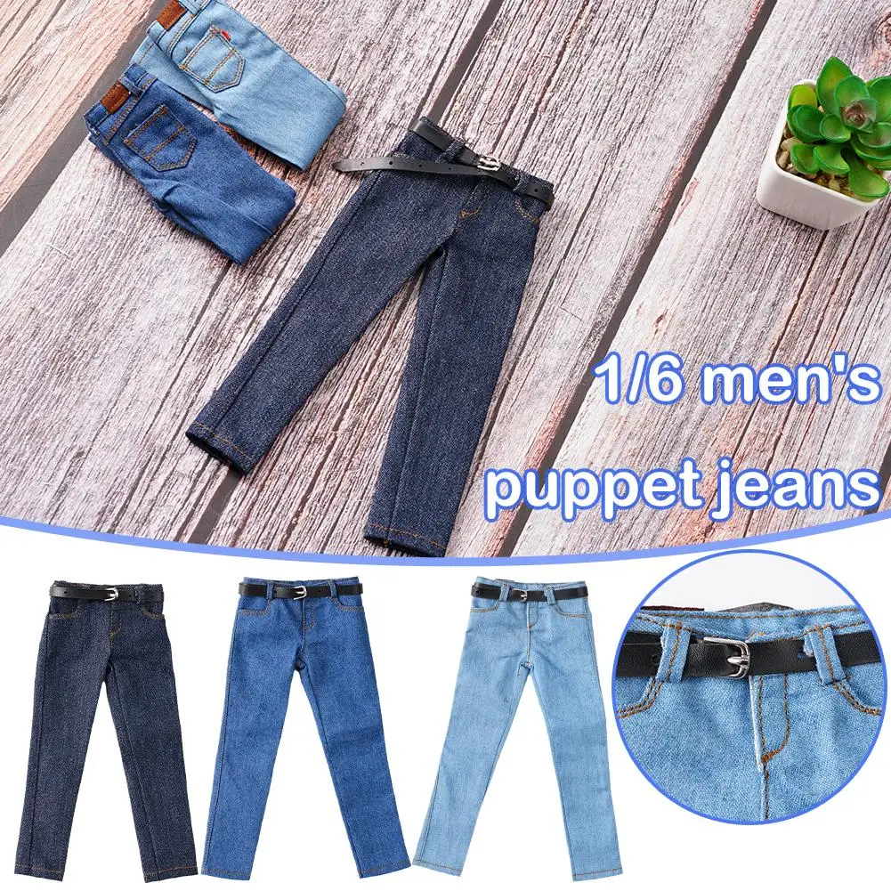 1/6 Male Jeans Overalls Work Pants Long Casual Pants Sport Shoes For 12 Inches TBLeague Soldier Action Figure Body Model