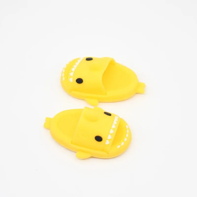 Pair Of 1:12 Dollhouse Miniature Things Cute Shark Slippers Doll Shoes Suit For Ob11 1/12 Bjd Doll Gsc DOD, YMY Doll Accessories
