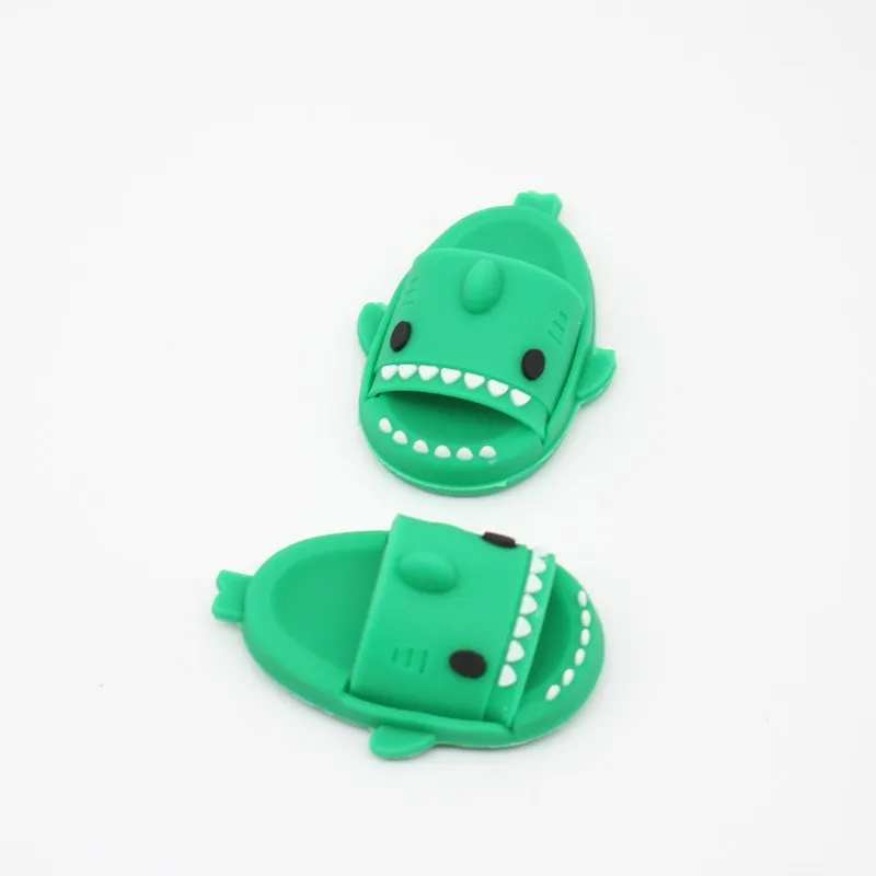 Pair Of 1:12 Dollhouse Miniature Things Cute Shark Slippers Doll Shoes Suit For Ob11 1/12 Bjd Doll Gsc DOD, YMY Doll Accessories