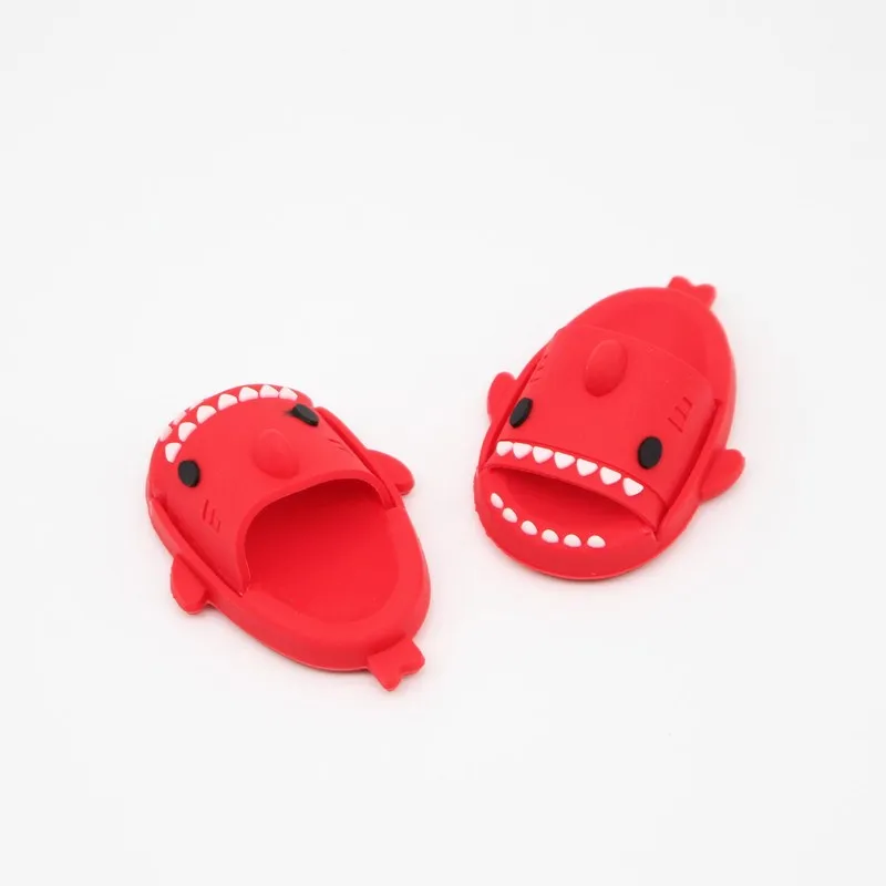 Pair Of 1:12 Dollhouse Miniature Things Cute Shark Slippers Doll Shoes Suit For Ob11 1/12 Bjd Doll Gsc DOD, YMY Doll Accessories