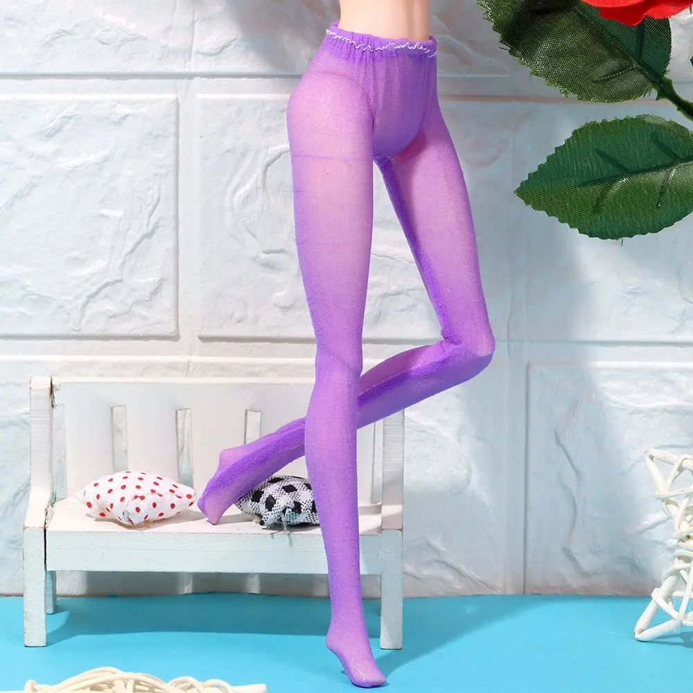 1/6 Doll Silk Stockings Dolls Accessories Toys Mini Elastic Leggings Colorful Pantyhose Bottoms Socks Miniature Clothes Suits