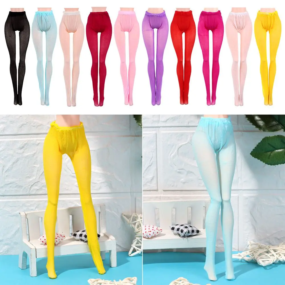 1/6 Doll Silk Stockings Dolls Accessories Toys Mini Elastic Leggings Colorful Pantyhose Bottoms Socks Miniature Clothes Suits