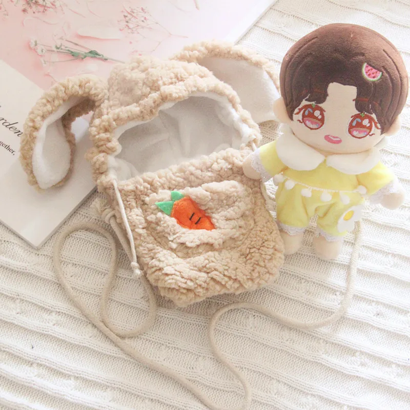 20cm Cotton Doll Outgoing Single Shoulder Crossbody Bag Doll Outgoing Carrying Bag Doll Accessories Toys for Girls